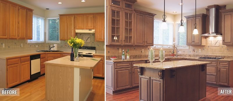 custom cabinets project in Foslsom